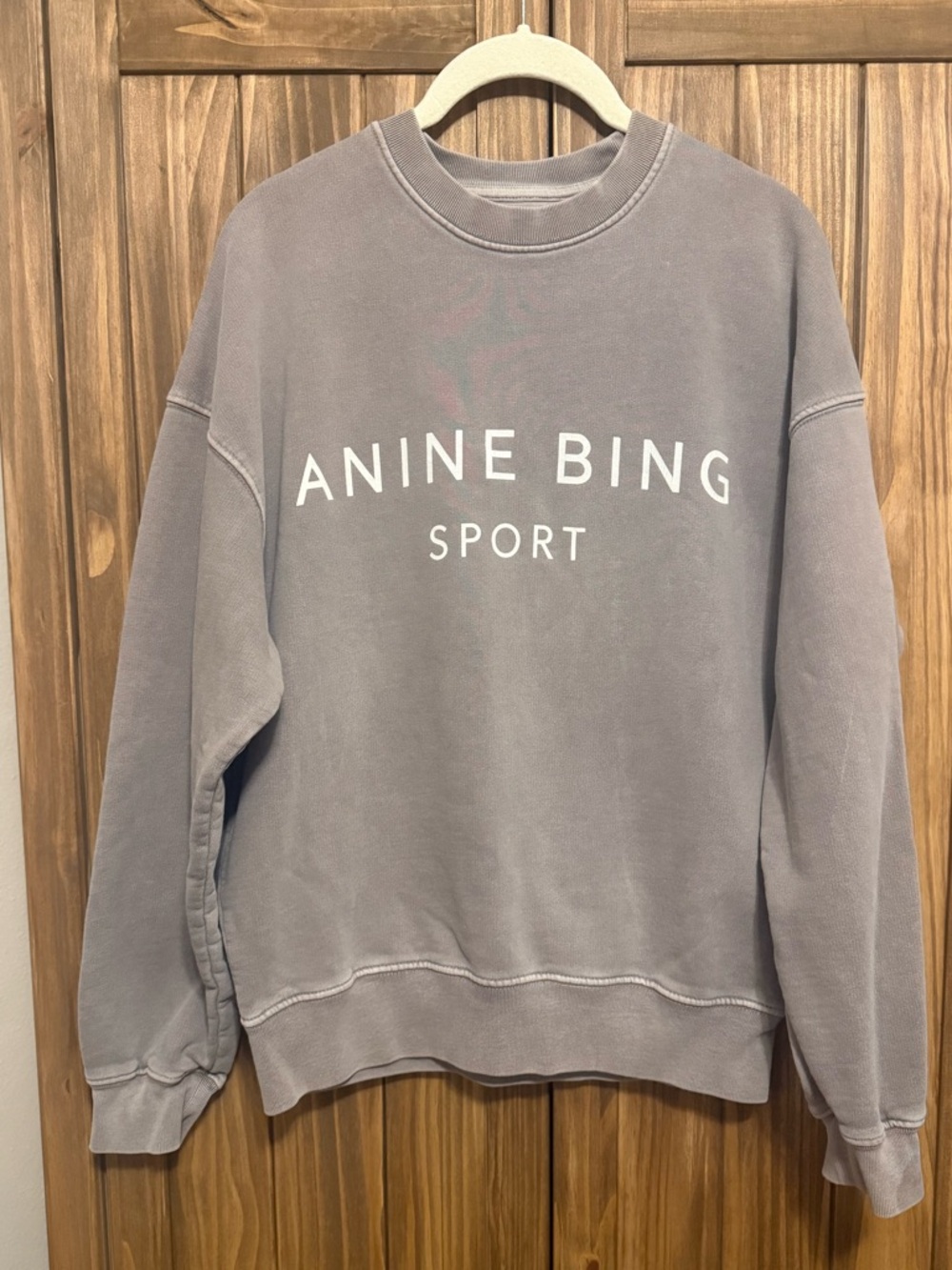 Anine Bing Evan Sweatshirt Gray XS | Sold Out | Oversized Crewneck